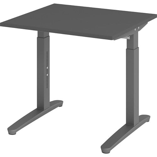 4032062323489 - eurokraft pro ANNY - Schreibtisch mit C-Fußgestell höhenverstellbar 650 - 850 mm Breite 800 mm graphit graphit 4032062323489 - eurokraft pro ANNY - Schreibtisch mit C-Fußgestell höhenverstellbar 650 - 850 mm Breite 800 mm graphit graphit
