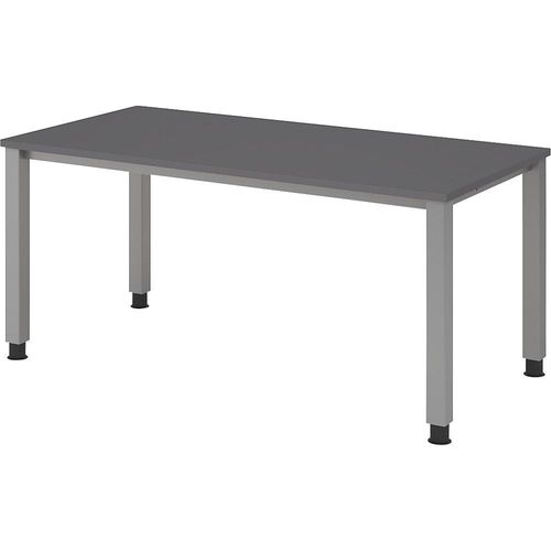 4032062322277 - QS16 höhenverstellbarer Schreibtisch grafit rechteckig 4-Fuß-Gestell silber 1600 x 800 cm 4032062322277 - QS16 höhenverstellbarer Schreibtisch grafit rechteckig 4-Fuß-Gestell silber 1600 x 800 cm