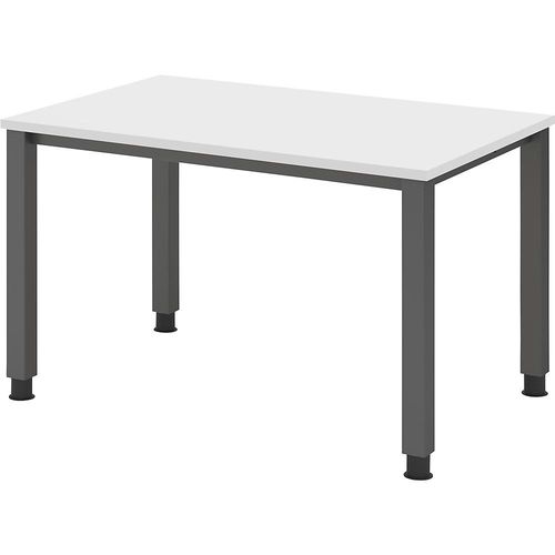 4032062311110 - HAMMERBACHER QS12 höhenverstellbarer Schreibtisch weiß rechteckig 4-Fuß-Gestell grau 1200 x 800 cm 4032062311110 - HAMMERBACHER QS12 höhenverstellbarer Schreibtisch weiß rechteckig 4-Fuß-Gestell grau 1200 x 800 cm