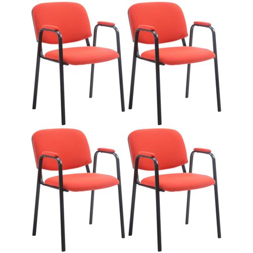 4251756462567 - 4er Set Besucherstühle Ken Pro Stoff Mit Gepolsterten Armlehnen Und Stoffbezügen I Polsterstühle Mit Metallgestell 4251756462567 - 4er Set Besucherstühle Ken Pro Stoff Mit Gepolsterten Armlehnen Und Stoffbezügen I Polsterstühle Mit Metallgestell