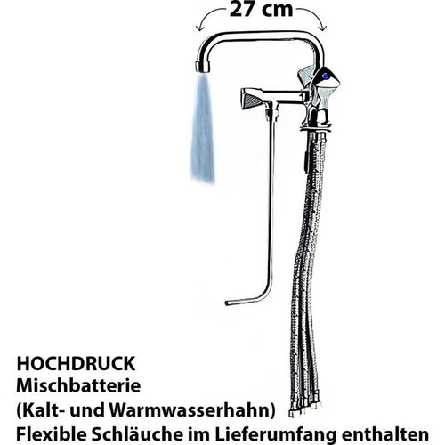 4250517500234 - Ich-zapfe - Hochdruck Wasserhahn Küchenarmatur Wasserarmatur Mischbatterie Waschtischarmatur Einhandmischer fürs Professional Bar Gastronomie