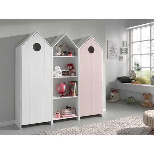 5420070233132 - Vipack CASAMI Set 3-teilig - 1x Schrank 1-türig mit Front in Weiß 1x Regalschrank 1x Schrank 1-türig mit Front in Pink 5420070233132 - Vipack CASAMI Set 3-teilig - 1x Schrank 1-türig mit Front in Weiß 1x Regalschrank 1x Schrank 1-türig mit Front in Pink