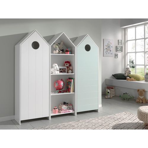 5420070233149 - Vipack CASAMI Set 3-teilig - 1x Schrank 1-türig mit Front in Weiß 1x Regalschrank 1x Schrank 1-türig mit Front in Mint 5420070233149 - Vipack CASAMI Set 3-teilig - 1x Schrank 1-türig mit Front in Weiß 1x Regalschrank 1x Schrank 1-türig mit Front in Mint