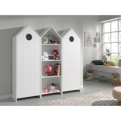 5420070233163 - Vipack CASAMI Set 3-teilig - 2x Schrank 1-türig mit Front in Weiß 1x Regalschrank 5420070233163 - Vipack CASAMI Set 3-teilig - 2x Schrank 1-türig mit Front in Weiß 1x Regalschrank