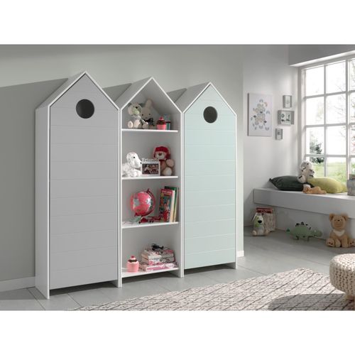 5420070233194 - Vipack CASAMI Set 3-teilig - 1x Schrank 1-türig mit Front in Mint 1x Regalschrank 1x Schrank 1-türig mit Front in Grau 5420070233194 - Vipack CASAMI Set 3-teilig - 1x Schrank 1-türig mit Front in Mint 1x Regalschrank 1x Schrank 1-türig mit Front in Grau