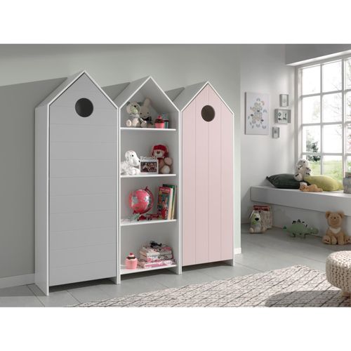 5420070233187 - Vipack CASAMI Set 3-teilig - 1x Schrank 1-türig mit Front in Pink 1x Regalschrank 1x Schrank 1-türig mit Front in Grau 5420070233187 - Vipack CASAMI Set 3-teilig - 1x Schrank 1-türig mit Front in Pink 1x Regalschrank 1x Schrank 1-türig mit Front in Grau