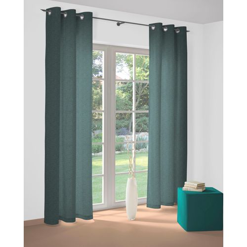 4004567229818 - Vorhang WIRTH Torbole Gr 1 blau (petrol) Gardinen 145cm Ösen 132cm Baumwolle Polyester B132cm H145cm 4004567229818 - Vorhang WIRTH Torbole Gr 1 blau (petrol) Gardinen 145cm Ösen 132cm Baumwolle Polyester B132cm H145cm