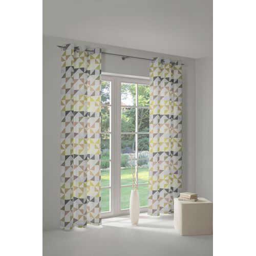 4004567228026 - Vorhang WIRTH Berlare Gr 3 grün B132cm H225cm Jacquard Baumwolle Polyester Gardinen