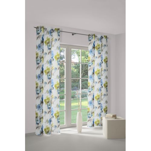 4004567155124 - Vorhang WIRTH Molinella Gardinen Gr 150 cm Ösen 145 cm blau Ösen Gardine