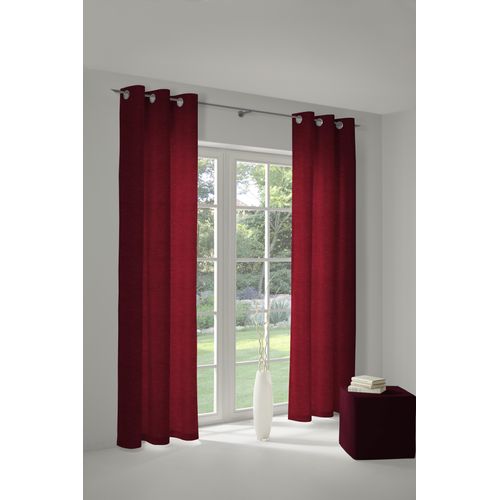 4004567090517 - Vorhang WIRTH Toco-Uni Gr 2 rot B132cm H175cm Chenille Polyacryl Gardinen