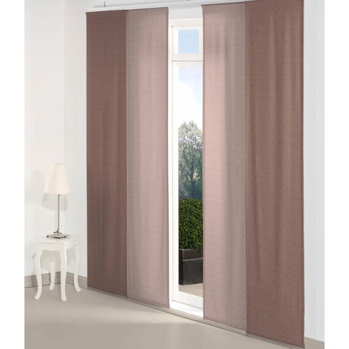 4004567213329 - Schiebegardine WIRTH Torbole Gr 1 rot (apricot) B60cm H145cm Jacquard Baumwolle Polyester Gardinen
