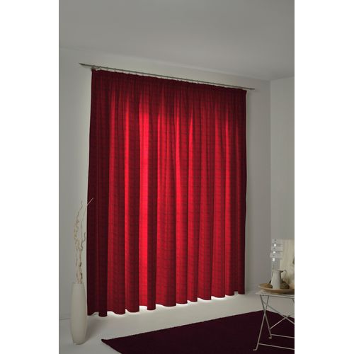 4004567118099 - Vorhang WIRTH Toco-Karo Gardinen Gr 145 cm Kräuselband 132 cm rot Kräuselband Gardine