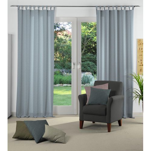 4004567229313 - Vorhang WIRTH Torbole Gardinen Gr 125 cm Schlaufen 65 cm blau Landhaus Gardinen Gardine