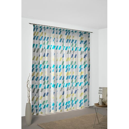 4004567303044 - Vorhang WIRTH Bray Gardinen Gr 145 cm Multifunktionsband 132 cm blau Esszimmergardinen