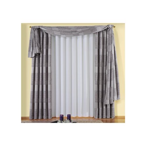 4004567123895 - Vorhang WIRTH Jenny Gardinen Gr 145 cm Kräuselband 135 cm grau (anthrazit) Kräuselband Gardine