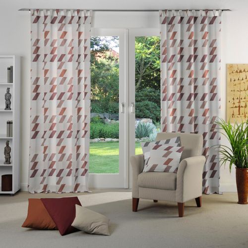 4004567227050 - Vorhang WIRTH Bray Gr 1 orange (terrakotta) B132cm H145cm Jacquard Baumwolle Polyester Gardinen