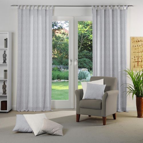 4004567341299 - Vorhang WIRTH Torbole Gr 2 grau B132cm H145cm Jacquard Baumwolle Polyester Gardinen
