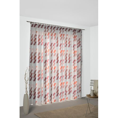 4004567299477 - Vorhang WIRTH Bray Gardinen Gr 145 cm Multifunktionsband 132 cm orange (terra) Esszimmergardinen