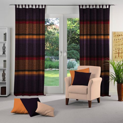 4004567224905 - Vorhang WIRTH Maribor Gr 1 lila B132cm H145cm Jacquard Baumwolle Polyester Gardinen