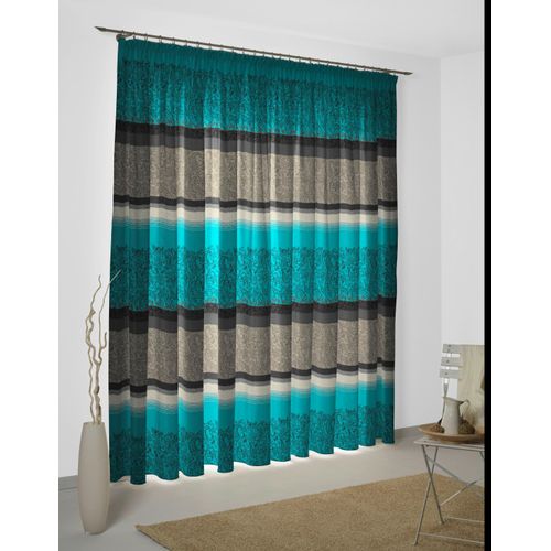 4004567301064 - Vorhang WIRTH Maribor Gr 2 blau (petrol grau) Gardinen 175cm Multifunktionsband 132cm Baumwolle Polyester B132cm H175cm