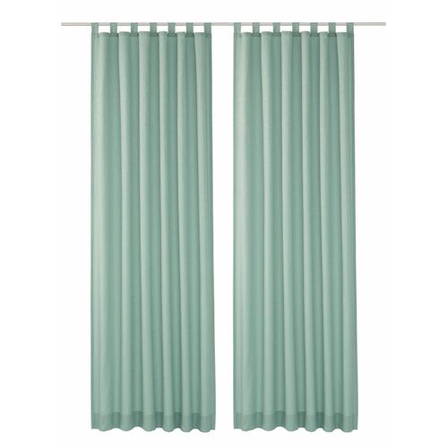 4004567111199 - Vorhang WIRTH Lahnstein Gr 1 grün (lindgrün) Gardinen 145cm Schlaufen 132cm Polyester B132cm H145cm