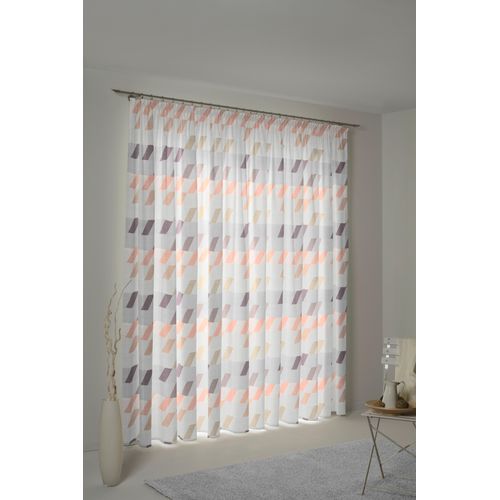 4004567302993 - Vorhang WIRTH Bray Gardinen Gr 145 cm Multifunktionsband 132 cm rosa (rosé) Esszimmergardinen