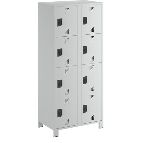 4061753010285 - eurokraft pro Schließfachschrank Fachhöhe 418 mm HxBxT 1800 x 800 x 500 mm 8 Abteile komplett lichtgrau 4061753010285 - eurokraft pro Schließfachschrank Fachhöhe 418 mm HxBxT 1800 x 800 x 500 mm 8 Abteile komplett lichtgrau