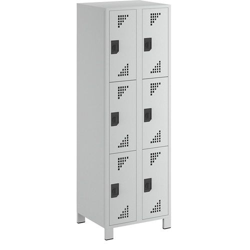 4061753010254 - eurokraft pro Schließfachschrank Fachhöhe 418 mm HxBxT 1800 x 600 x 500 mm 8 Abteile komplett lichtgrau 4061753010254 - eurokraft pro Schließfachschrank Fachhöhe 418 mm HxBxT 1800 x 600 x 500 mm 8 Abteile komplett lichtgrau