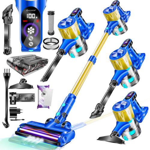 4255598343138 - KESSER® Akku-Staubsauger 2in1 Handstaubsauger ohne Beutel mit HEPA-Filter Akkusauger bis 45 Min Laufzeit + Fugendüse & Staubbürste LED-Licht XL Staubbehälter für Hartböden Teppich Tierhaare 4255598343138 - KESSER® Akku-Staubsauger 2in1 Handstaubsauger ohne Beutel mit HEPA-Filter Akkusauger bis 45 Min Laufzeit + Fugendüse & Staubbürste LED-Licht XL Staubbehälter für Hartböden Teppich Tierhaare