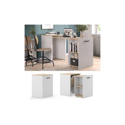4066731465835 - Schreibtisch Adam Greige Artisan-Eiche 60 x 504 cm ausziehbar Vicco