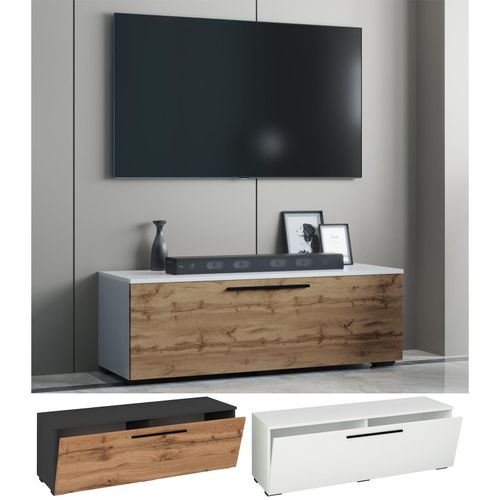 4051814422188 - TV Möbel Lowboard Fernsehschrank mit breiter Klapptür Maße H 39 x B 115 x T 40 cm Fernseh Möbel – Arila M 4051814422188 - TV Möbel Lowboard Fernsehschrank mit breiter Klapptür Maße H 39 x B 115 x T 40 cm Fernseh Möbel – Arila M