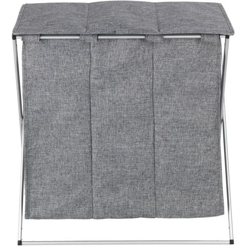 4008838287880 - Wäschesammler Trio Top Grau meliert Wäschekorb 118 l Grau Polyester grau Aluminium aluminium - grau - Wenko