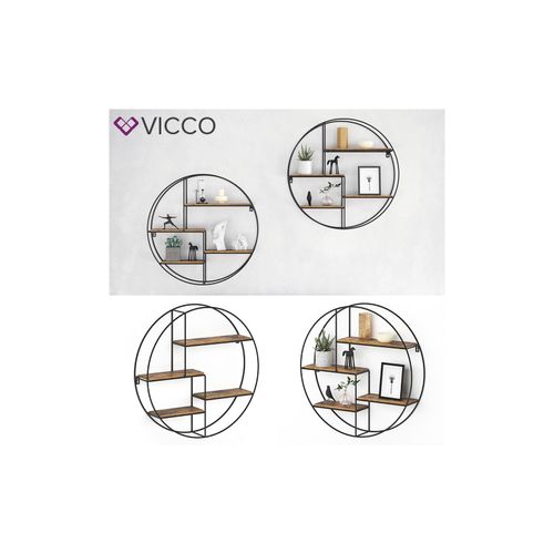 4251421940581 - VICCO Loft Wandregal FYRK Gewürzregal Industrial Küchenregal rund Bücherregal 4251421940581 - VICCO Loft Wandregal FYRK Gewürzregal Industrial Küchenregal rund Bücherregal