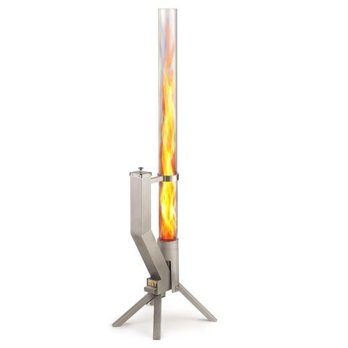4262479840006 - Gardenflare - Feuerrohr – elegante Edelstahl Feuersäule und Pelletfackel - silber 4262479840006 - Gardenflare - Feuerrohr – elegante Edelstahl Feuersäule und Pelletfackel - silber