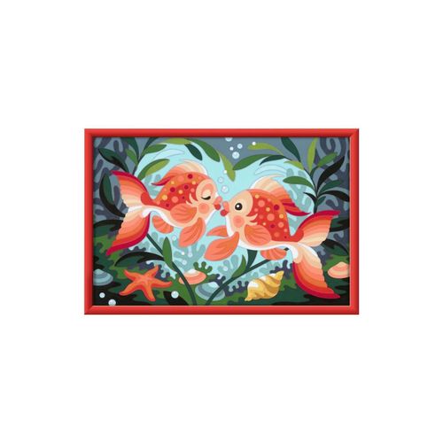 4005556235070 - Malen nach Zahlen RAVENSBURGER Verliebte Fische Malvorlagen bunt Kinder Malen Zubehör Made in Europe  FSC- schützt Wald - weltweit