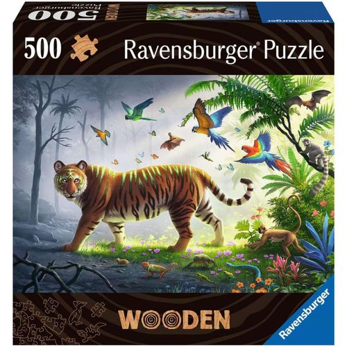 4005556175147 - Ravensburger Puzzle 17514 - Tiger im Dschungel - 500 Teile Holzpuzzle mit stabilen individuellen Puzzleteilen und kleinen Holzfiguren (Whimsies) für Kinder und Erwachsene ab 14 Jahren 4005556175147 - Ravensburger Puzzle 17514 - Tiger im Dschungel - 500 Teile Holzpuzzle mit stabilen individuellen Puzzleteilen und kleinen Holzfiguren (Whimsies) für Kinder und Erwachsene ab 14 Jahren