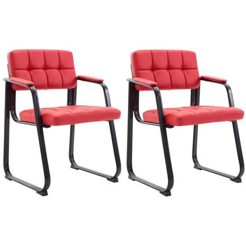 4251756497019 - 2er Set Besucherstühle Canada B Mit Polsterung Und Kunstlederbezug I Wartezimmerstühle Mit Armlehne Und Metallgestell 4251756497019 - 2er Set Besucherstühle Canada B Mit Polsterung Und Kunstlederbezug I Wartezimmerstühle Mit Armlehne Und Metallgestell