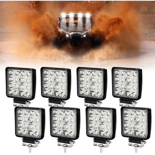 9475631419797 - VINGO LED Arbeitsscheinwerfer 8 X 48W Zusatzscheinwerfer 12V 24V 6000K IP67 Wasserdicht Offroad Scheinwerfer Arbeitslicht für Trecker KFZ Bagger SUV