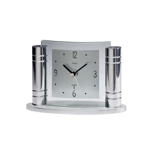 4037445142817 - Funktischuhr AMS 5130 silber (silberfarben) Tischuhren Tischuhr Wohnzimmer Schlafzimmer Geschenkidee 4037445142817 - Funktischuhr AMS 5130 silber (silberfarben) Tischuhren Tischuhr Wohnzimmer Schlafzimmer Geschenkidee