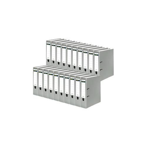 4014481096113 - Select Ordner DIN A4 Rückenbreite 80 mm 20 Stück Polypropylen und Recyclingpapier grau