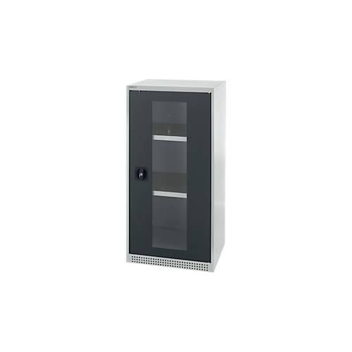 4051273790743 - Genius Sichttürschrank FS 3 OH abschließbar 2 Fachböden bis 250 kg B 545 mm Stahl lichtgrau RAL 7035 anthrazitgrau RAL 7016 4051273790743 - Genius Sichttürschrank FS 3 OH abschließbar 2 Fachböden bis 250 kg B 545 mm Stahl lichtgrau RAL 7035 anthrazitgrau RAL 7016