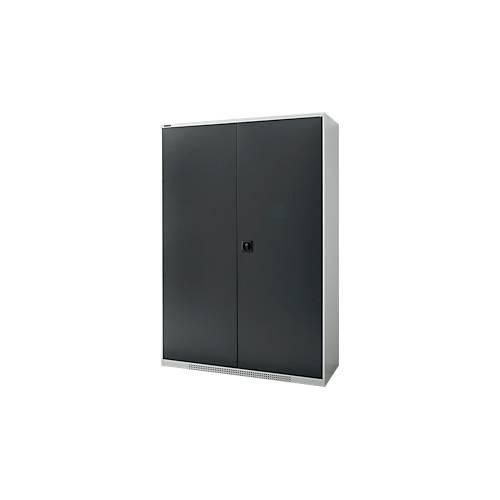 4051273791245 - Genius Flügeltürschrank FS 5 OH abschließbar 4 Fachböden bis 450 kg B 1343 mm Stahl lichtgrau RAL 7035 anthrazitgrau RAL 7016