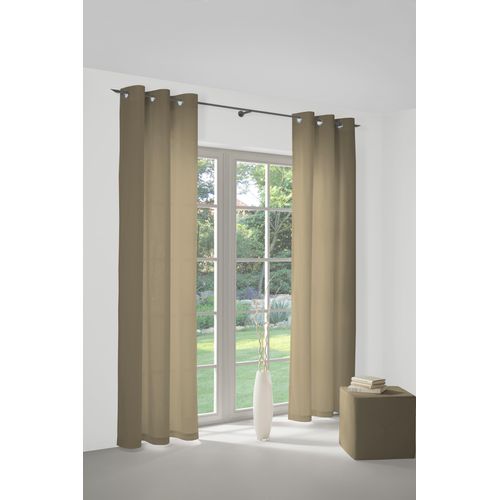 4004567143534 - Vorhang WIRTH Dim out Gr 3 grau (taupe) Gardinen 220cm Ösen 145cm Polyester B145cm H220cm