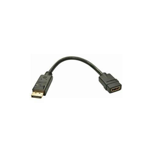 4002888410052 - 41005 Video Kabel Adapter 015 m DisplayPort hdmi Schwarz - Video Kabel Adapter (015 m DisplayPort hdmi Stecker Buchse Gold) - Lindy