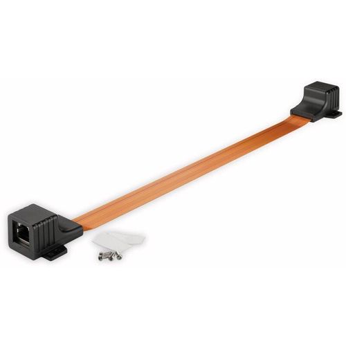 4040849714139 - Ultra-slim RJ45 window feed-through 05 m - to establish network connections between window frame (71413) - Goobay 4040849714139 - Ultra-slim RJ45 window feed-through 05 m - to establish network connections between window frame (71413) - Goobay
