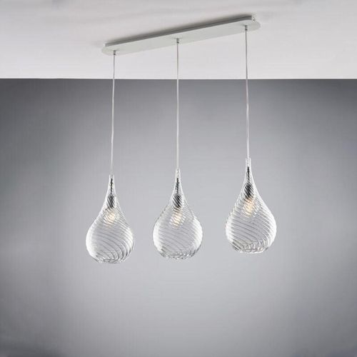 8050713217600 - Bonetti Illumina - Binario in ferro con vetri trasparente pyrex 3 luci H41 - max 141 - L75 x 10