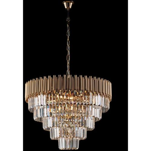 8050713218041 - Bonetti Illumina - Lampadario in ferro dorato con strass 9 luci H47 - max 107 - Ø62