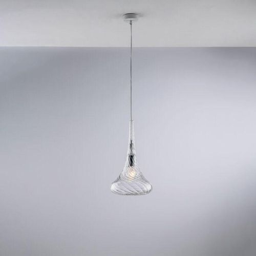 8050713219109 - Sospensione in ferro con vetro trasparente pyrex 1 luce H42 - MAX 142 - Ø20