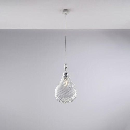 8050713217617 - Sospensione in ferro con vetro trasparente pyrex 1 luce H42 - MAX 142 - Ø20