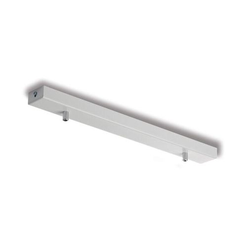 8050713219628 - Bonetti Illumina - Rosone rettangolare multicavo in ferro bianco con 2 fori H3 - L50 x 5